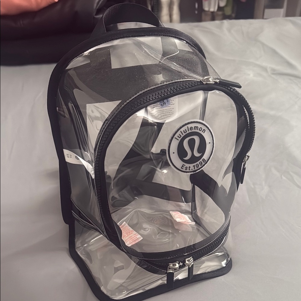 Lululemon Athletica Black Backpack with Transparent Design